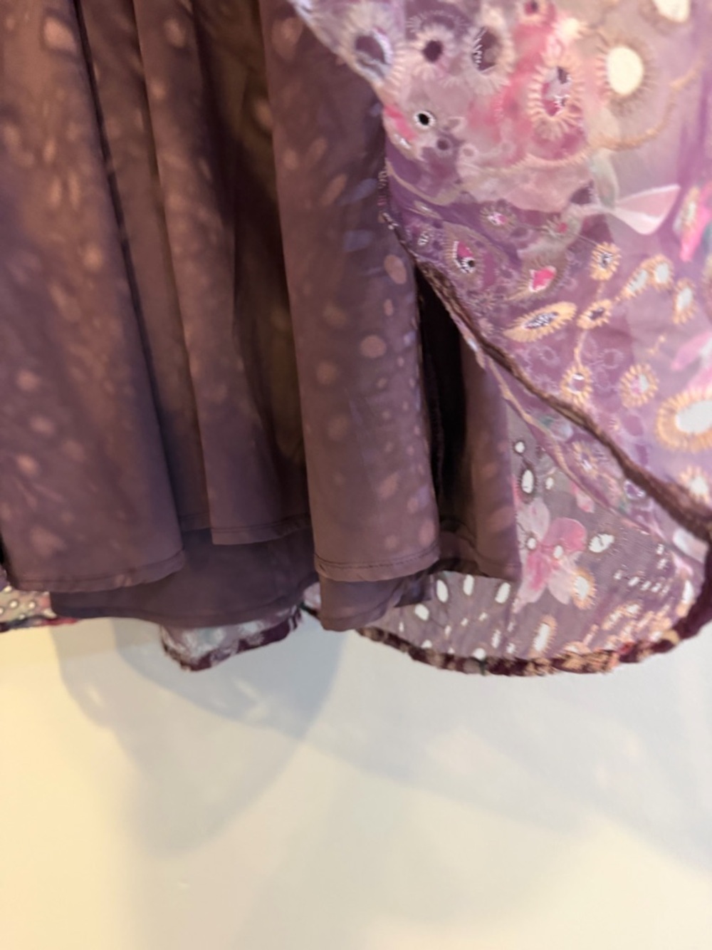 Altar'd State Lace Purple Mini Dress Size Small floral lined - Picture 8 of 14